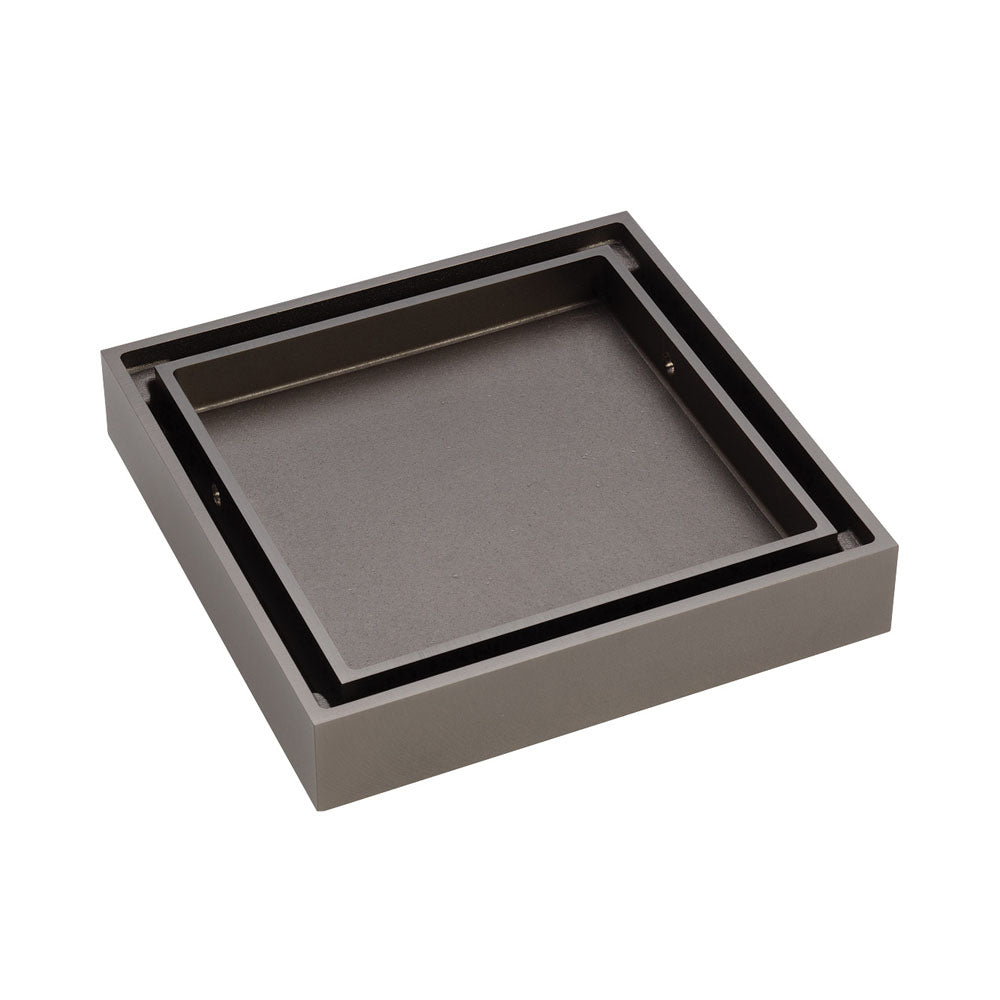 Square Tile 2-in-1 Floor Waste, 88mm Outlet, Gun Metal - Bathroom Hub