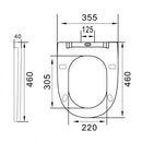 Vision Slim D Shape Toilet Seat - VSTS-WH