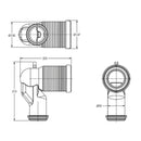 Vision Toilet Universal S Trap Pan Connector - VTPCW