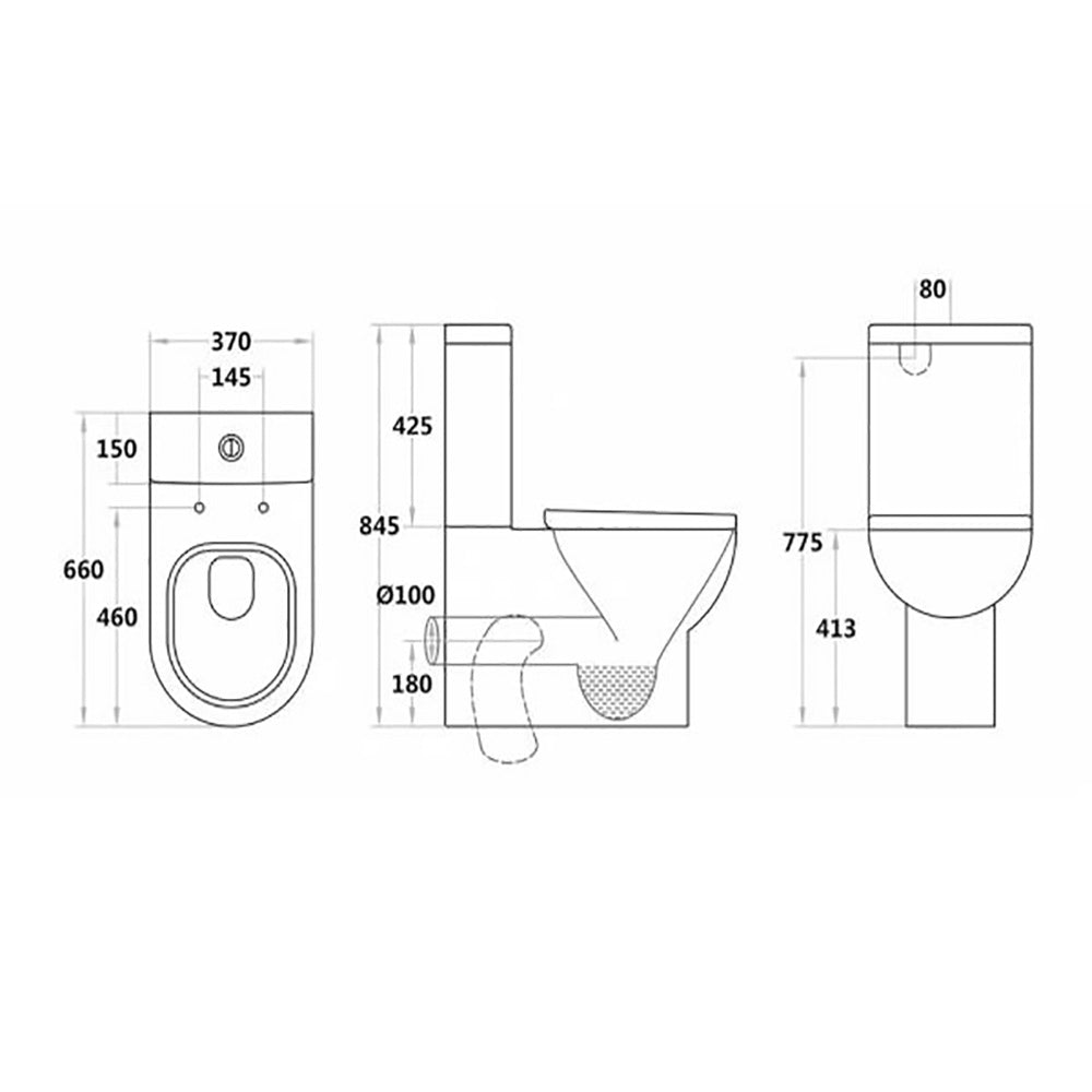 Back To Wall Toilet Suite Venus - Bathroom Hub