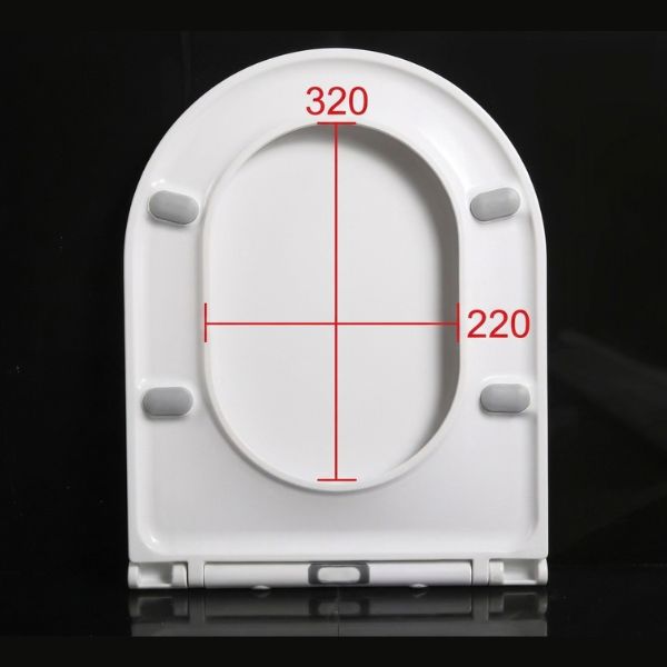 Vision Slim D Shape Urea-formaldehyde Toilet Seat - UTSW3