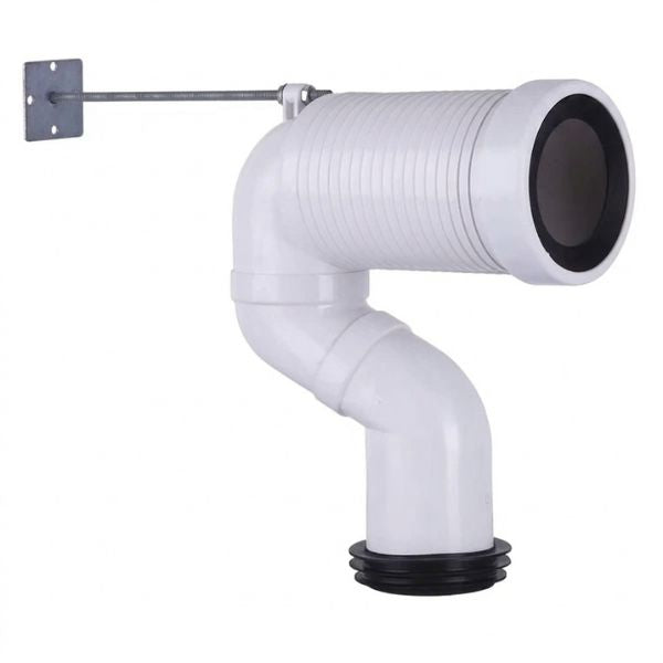 Vision Toilet Universal Extended S Trap Pan Connector - VTPCW2-bathroom-hub-online