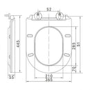 Vision Universal D Shape Toilet Seat -UDTS1-WH- bathroomhubonline