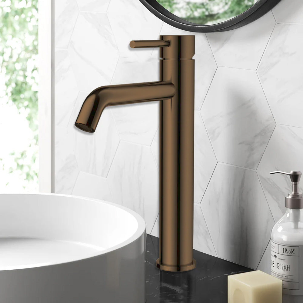 Antique Brass Tall Basin Mixer WB1022HF-Bathroom-hub-online