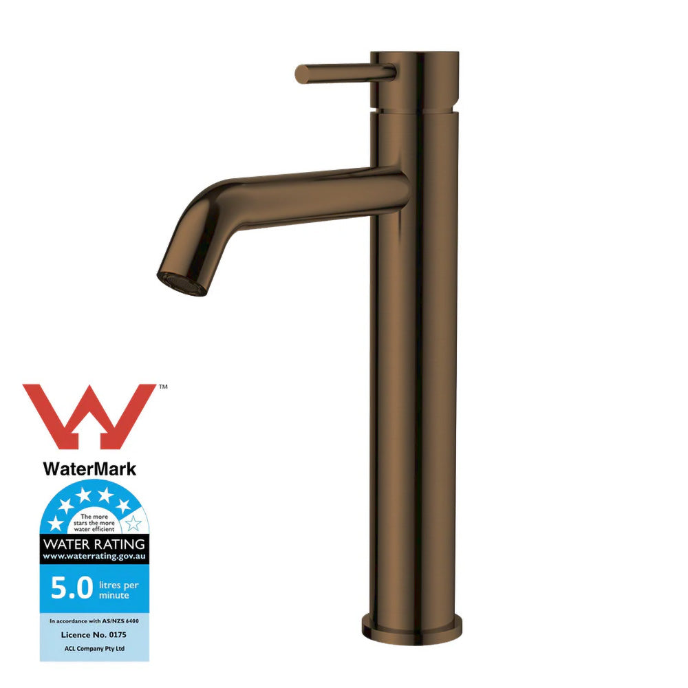 Antique Brass Tall Basin Mixer WB1022HF-Bathroom-hub-online