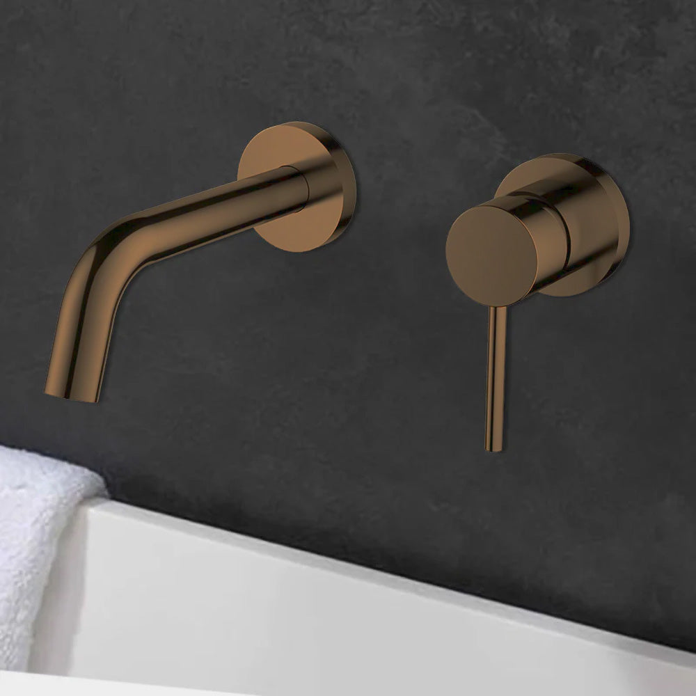 Antique Brass Wall Mixer With Spout WB703-1F-bathroom-hub-online