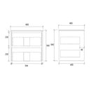 Two Draws Wall Hung White Oak Bathroom Vanity WHLM600