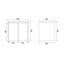Two Draws Wall Hung Hampton White Bathroom Vanity WHSH600