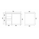 Two Draws Wall Hung Hampton White Bathroom Vanity WHSH750L