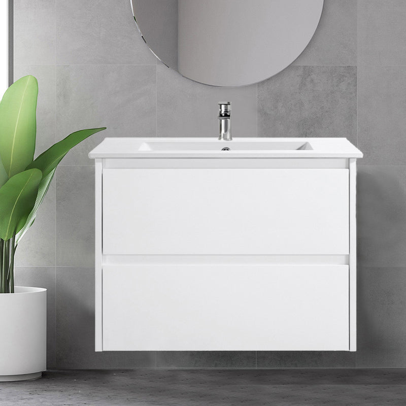 Wall Hung White Bathroom Vanity WHTD750 In Sydney