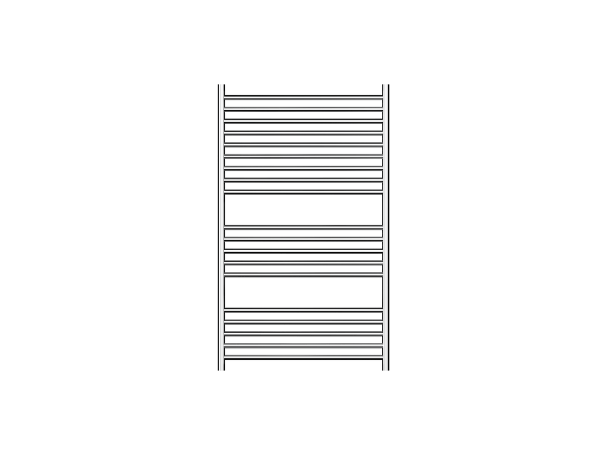 Allegra 19 Bar Wide Heated Towel Rail JY-3319WIDE-CH - Bathroom Hub