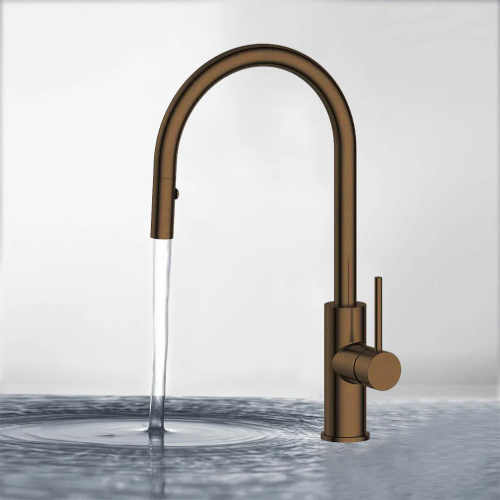 Antique Brass Pull-out Kitchen/Laundry Mixer WK2003-2-bathroom-hub-online
