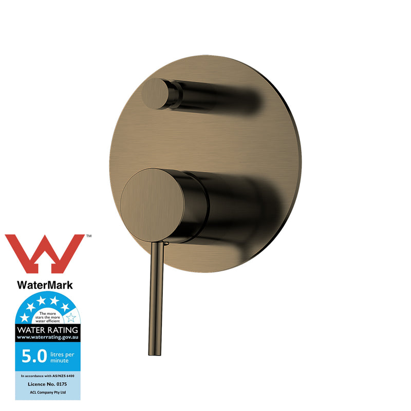 Antique Brass Wall Mixer with Diverter WS511NS