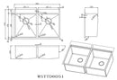 Stainless steel workstation kitchen sink with tap hole double bowls 80cm - WSTTD8051