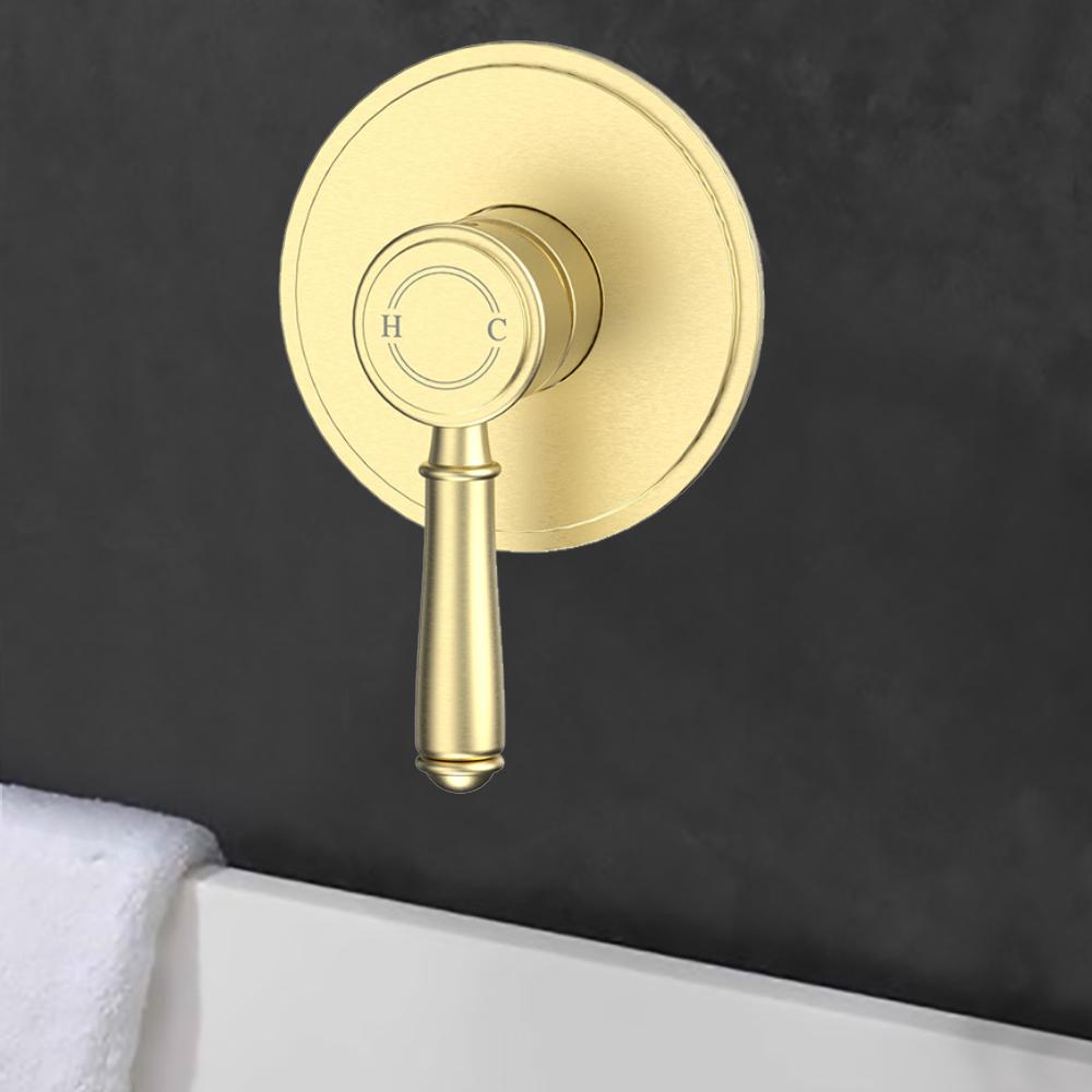 Vintage Wall Mixer Trim Kits in Brushed Gold - HYB868-301TK-BG