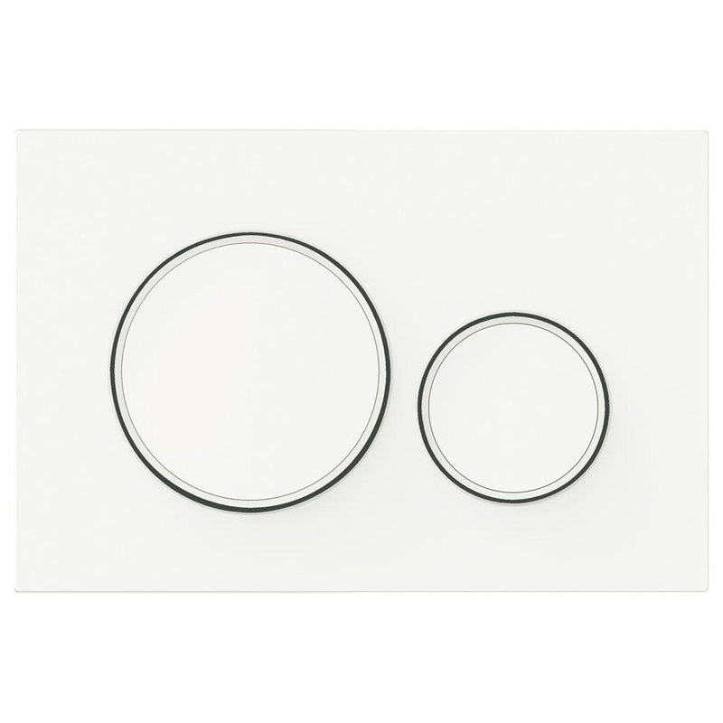 Stainless Steel Round Flush Buttons for Geberit Sigma, Matt White