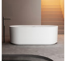 1500mm Fluted H Groove Matt White Freestanding Bath