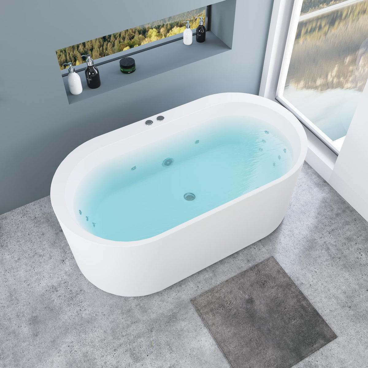 1500mm Elise 17 Jets Freestanding Spa - Bathroom Hub