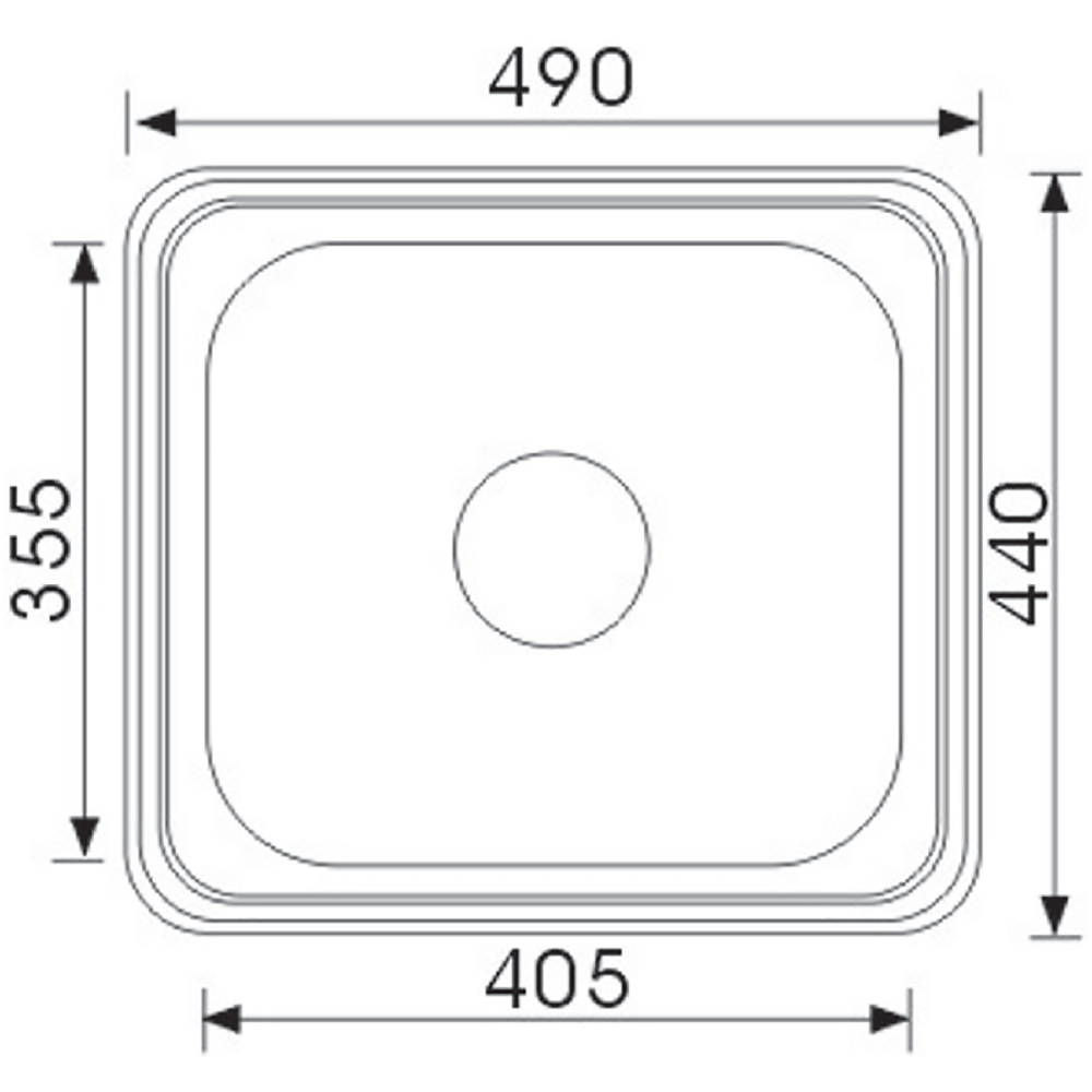 Kitchen Sink 490 x 440mm YH121C - Bathroom Hub
