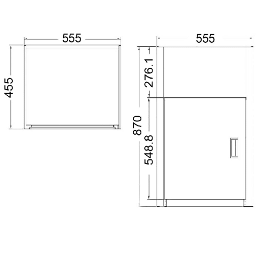 Laundry Tub with Cabinet 555 x 455 x 870mm YH235B-H - Bathroom Hub