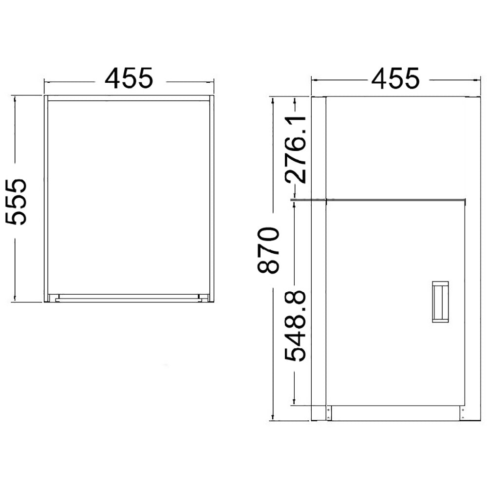 Laundry Tub with Cabinet 455 x 555 x 870mm YH235L-H - Bathroom Hub