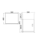 Laundry Tub with Cabinet 595 x 495 x 870mm YH236B-H