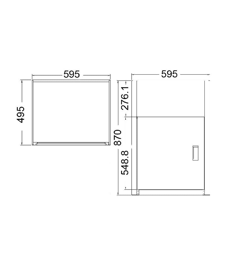 Laundry Tub with Cabinet 595 x 495 x 870mm YH236B-H