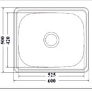 45L Laundry Sink 600 x 500mm YH236CN-NTH