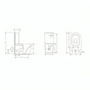 Rimless Tornado Quiet Flush Toilet Suite Gloss White