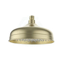Clasico 220mm Round Brass Brushed Gold Shower Head - PRB083BG