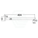 Square Horizontal Wall Mounted Shower Arm 404mm  Brushed Gold - PRY003-BG