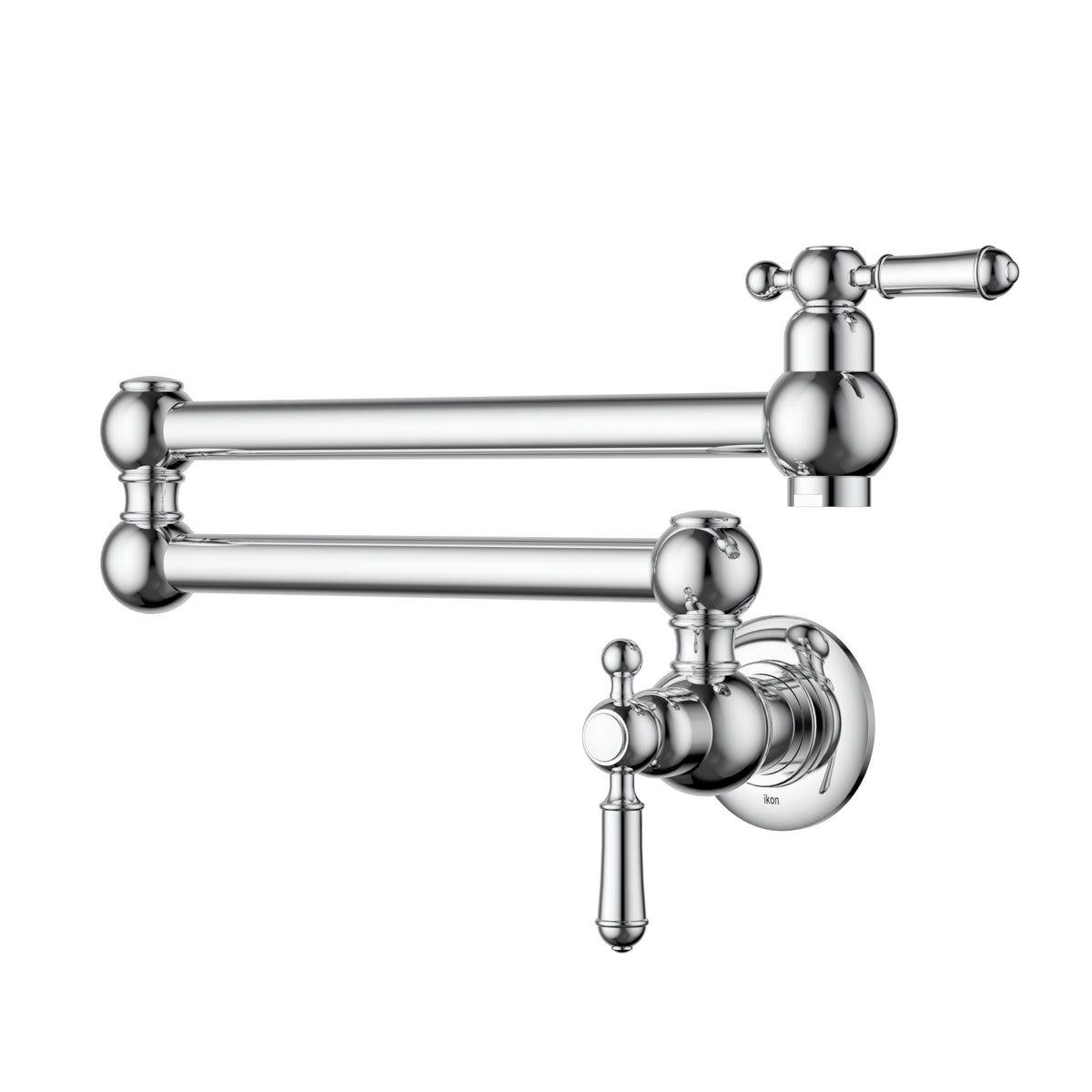 Clasico Kitchen Wall Pot Filler Lead Free - Chrome HYB868-106LF - Bathroom Hub