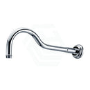 Clasico Round Chrome Curved Shower Arm Brass -PRY018