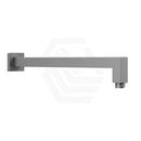Square Horizontal Wall Mounted Shower Arm 404mm Gunmetal - PRY003-GM