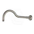 Clasico Round Brushed Nickel Curved Shower Arm Brass - PRY018BN