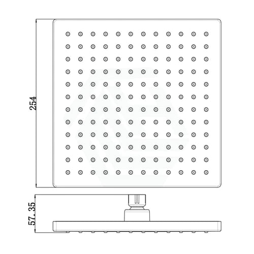 Rosa Square Shower Head Brushed Nickel