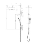 Otus Round Multi-function Shower Set Chrome PHC5502R - Bathroom Hub