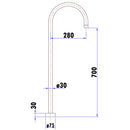 Yale Free Standing Bath Spout Brushed Nickel PHD1021FM-BN - Bathroom Hub