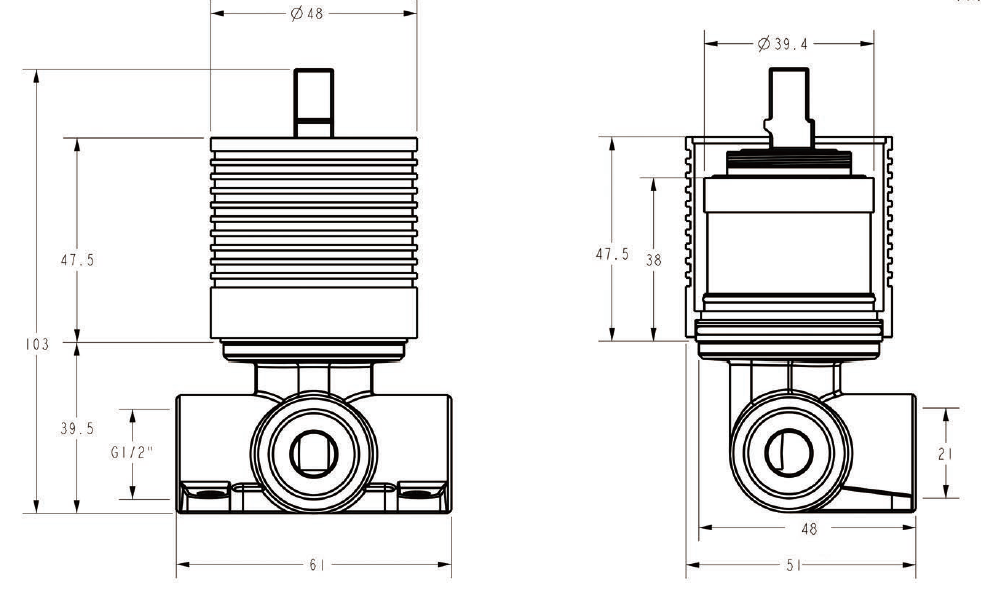Sora Wall Mixer Rough-in Body PLB3001-BD