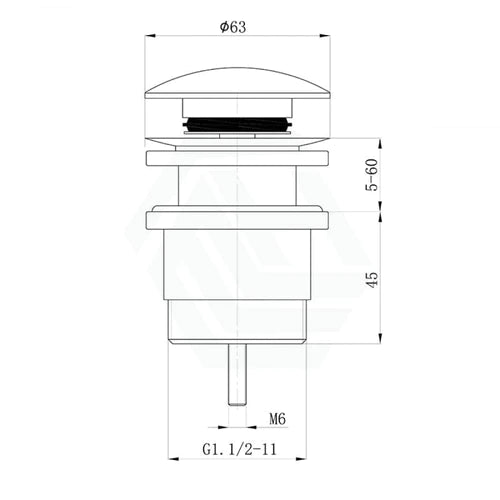 Universal Pop-Up Waste Matt White - BW099-MW - Bathroom Hub