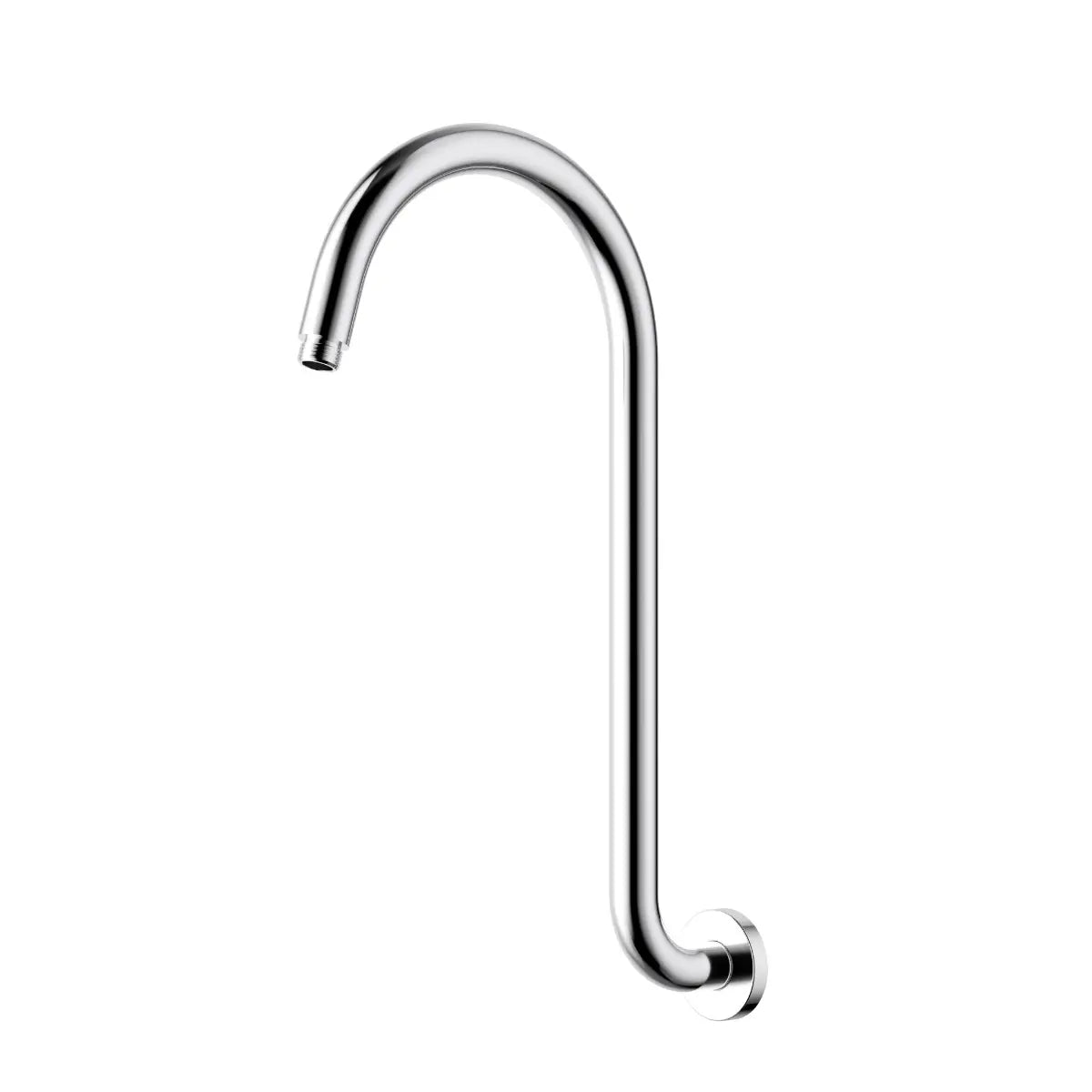 Clasico Gooseneck Round High-Rise Shower Arm Chrome PRY038 - Bathroom Hub
