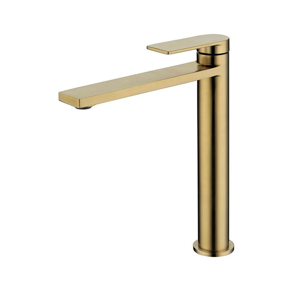 Sora High Rise Basin Mixer Brushed Gold PLB2002BG