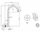 Clasico Gooseneck Round High-Rise Shower Arm Brushed Gold PRY038-BG - Bathroom Hub