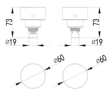 Hali Quarter Turn Wall Top Assemblies - Brushed Gold HYB88-9902BG - Bathroom Hub