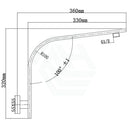 Rectangle Shape Curved Shower Arm -  PRY030-B