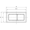 Vision -Toilet -Cistern -Lid -Flushing-Buttons- Matt Black - VCFB-MB1-bathroomhubonline