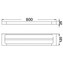 Kara Double Towel Rail 800mm 3604-800