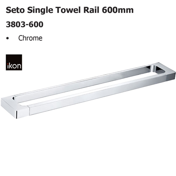 Seto Single Towel Rail 600mm 3803-600