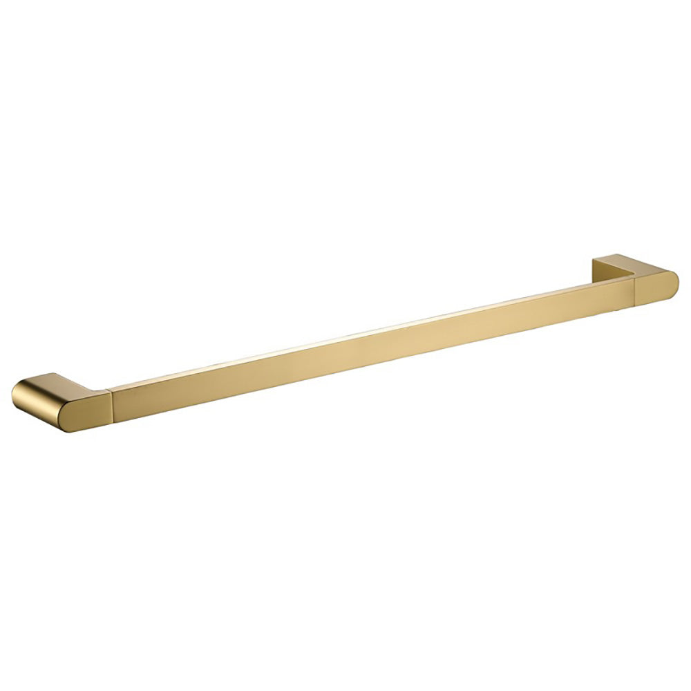 Flores Single Towel Rail 600mm Brushed Gold 55301-600-BG - Bathroom Hub