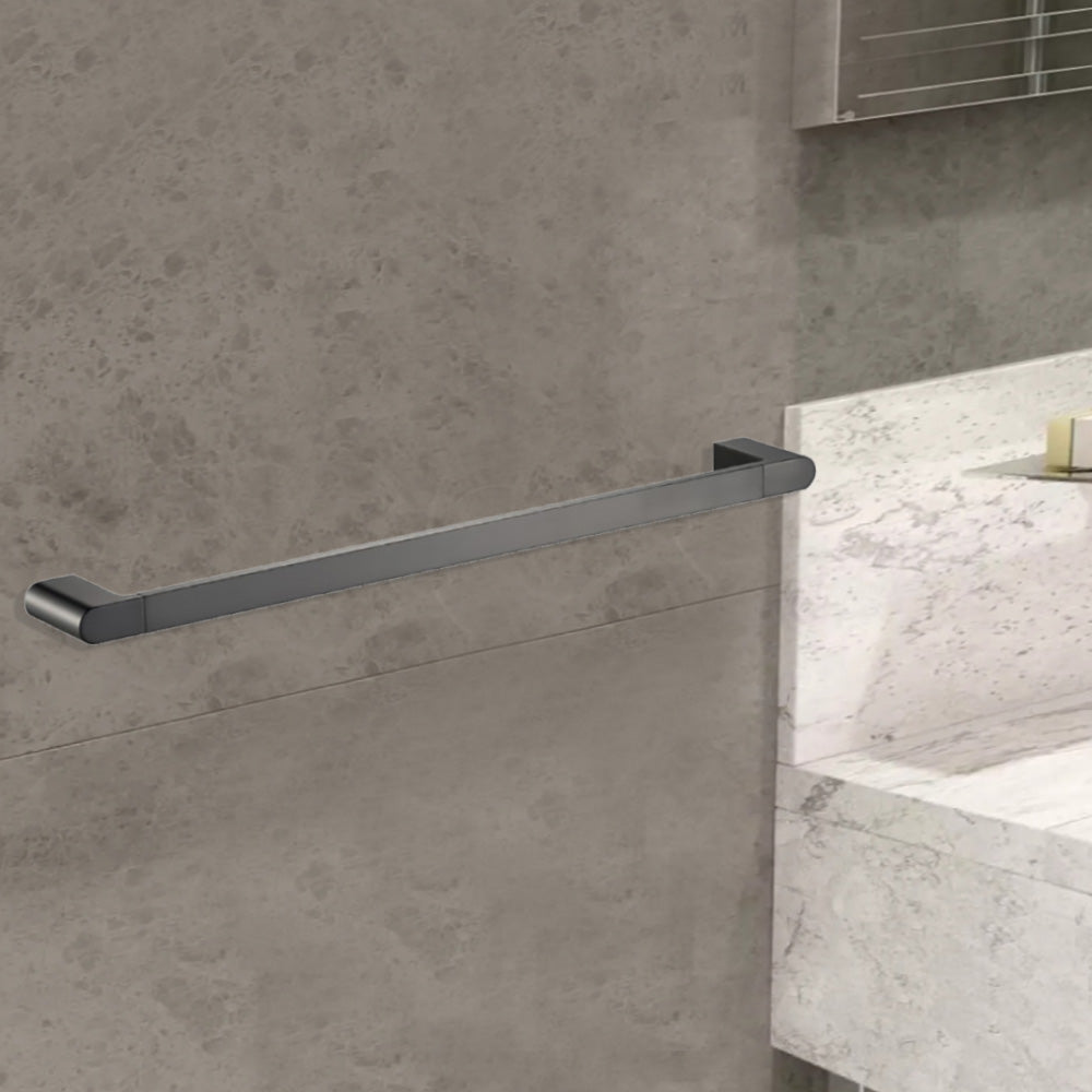 Flores Single Towel Rail 800mm Gunmetal 55301-800-GM